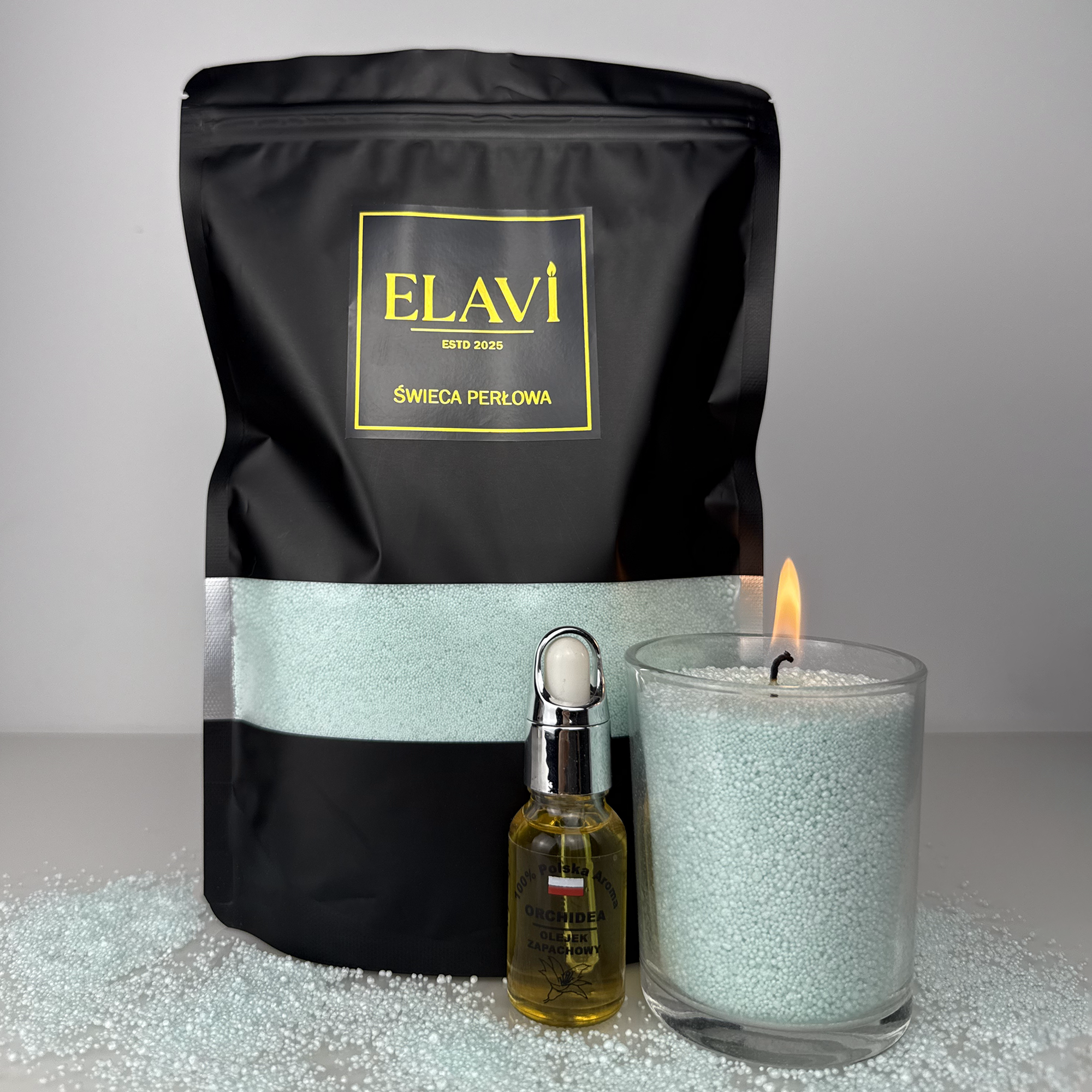 ELAVI WOSK PERŁOWY ZIELONA ROSA