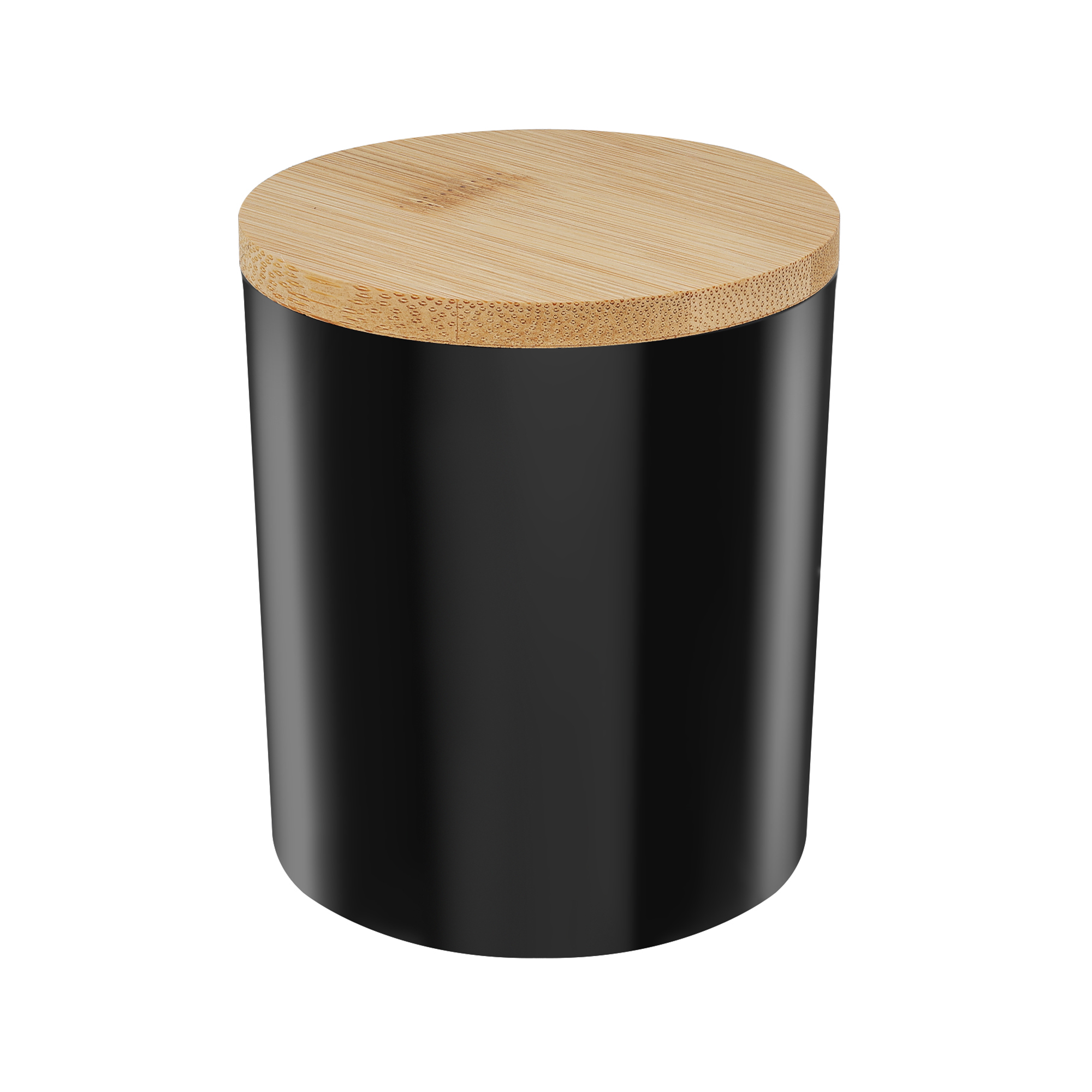 Pojemnik szklany do świec Czarny Połysk 300 ml